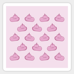 Pink unicorn cloud pattern Magnet